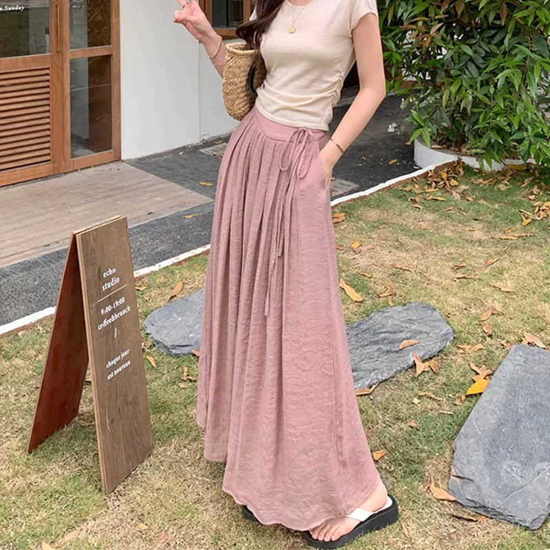 EOS | Rosa Maxi Leinenrock
