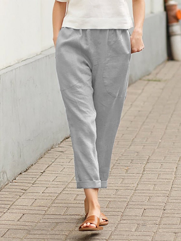 EOS | Loose Fit Taschen Leinenhosen Damenbekleidung