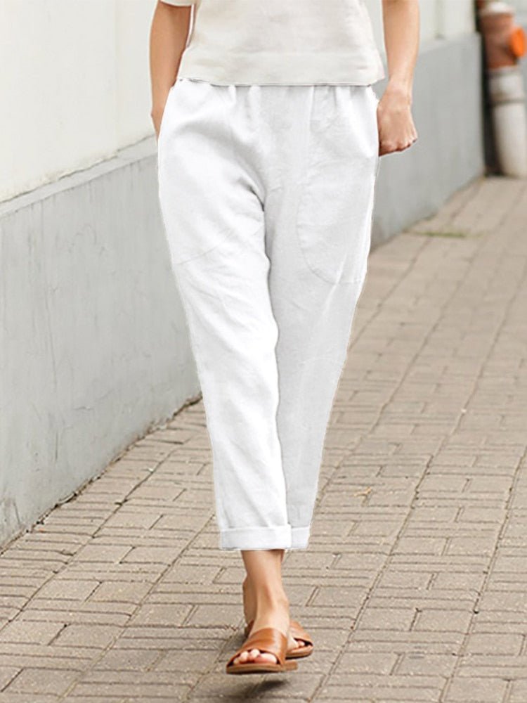 EOS | Loose Fit Taschen Leinenhosen Damenbekleidung