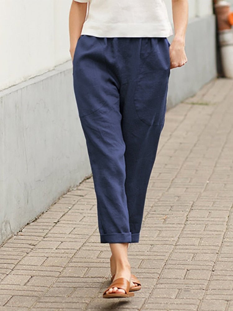 EOS | Loose Fit Taschen Leinenhosen Damenbekleidung