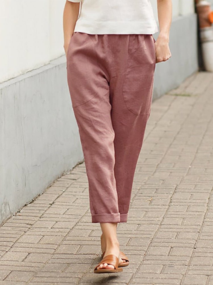 EOS | Loose Fit Taschen Leinenhosen Damenbekleidung