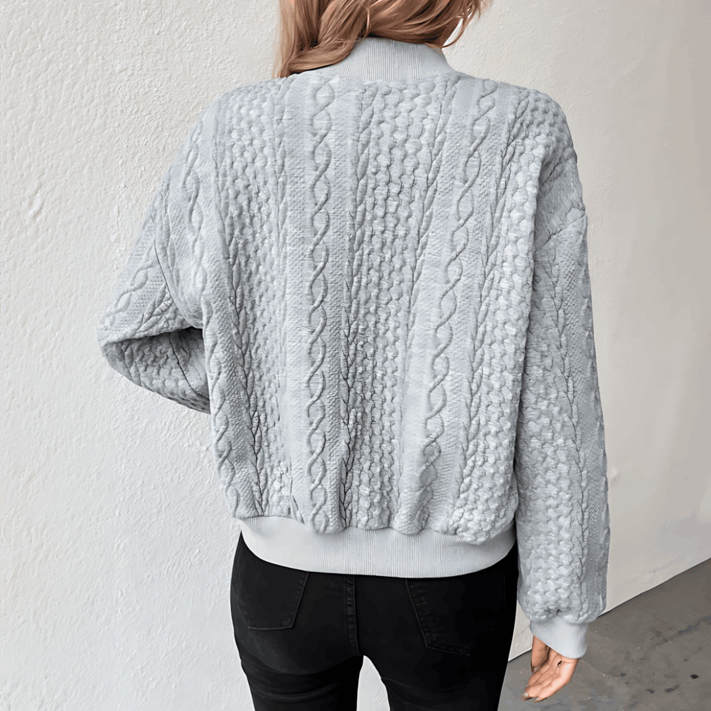 EOS | Strickjacke im Bomberjackenstil mit Knöpfen