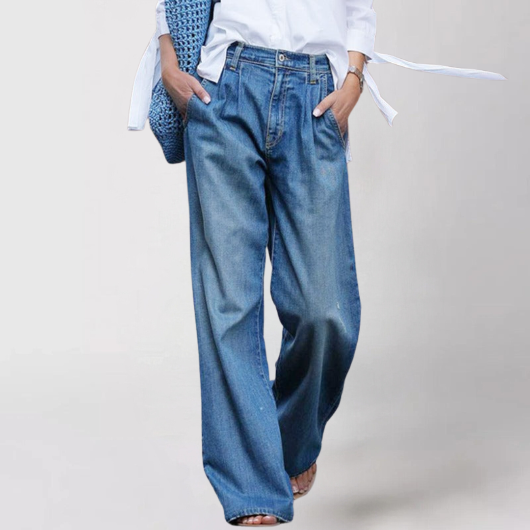 EOS | Jeans Damen Jeans mit hoher Taille und loser Passform aus Denim