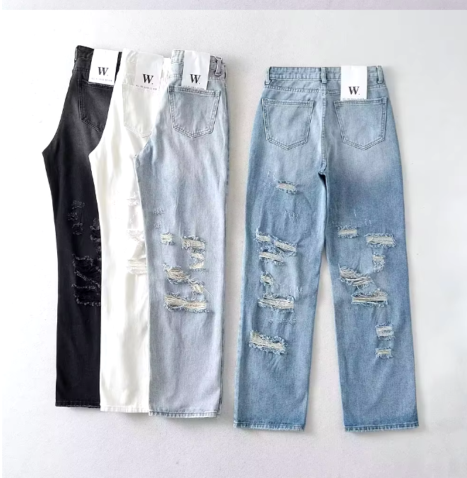 EOS | Jeans lockere Passform gerade geschnittenes Bein hoch geschnittene Jeans Damenjeans