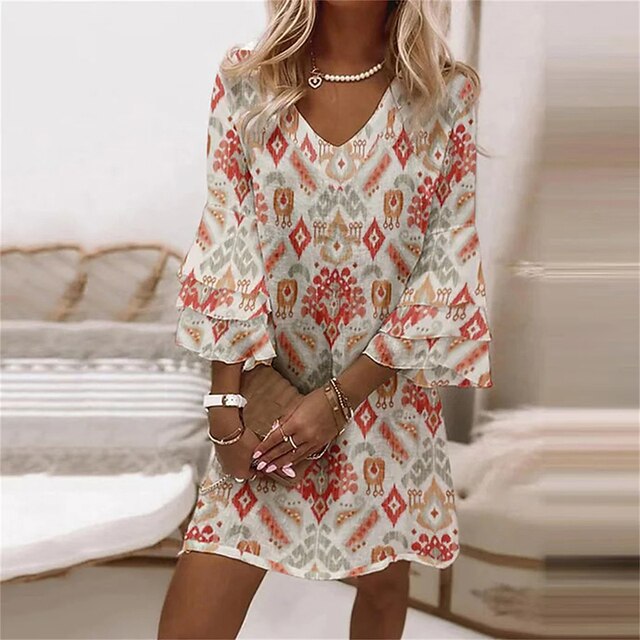 EOS | Damen Luxus Print Kleid