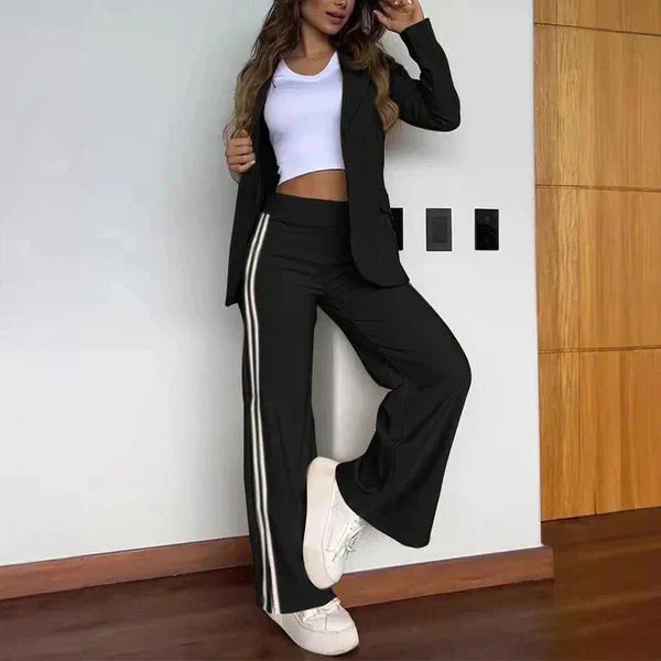 EOS | Set Freizeitblazer und Hose mit weitem Bein für Damen im Partnerlook