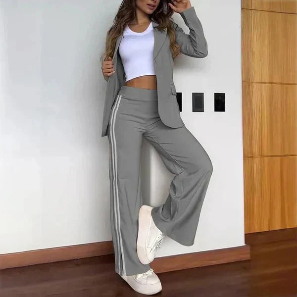 EOS | Set Freizeitblazer und Hose mit weitem Bein für Damen im Partnerlook