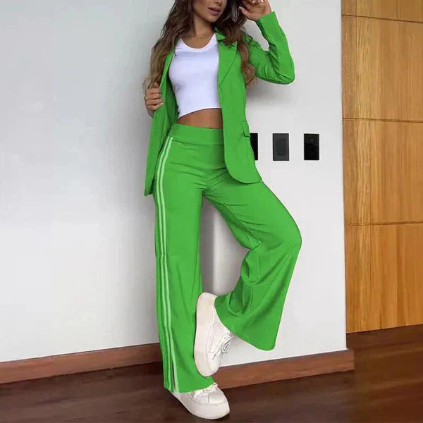 EOS | Set Freizeitblazer und Hose mit weitem Bein für Damen im Partnerlook