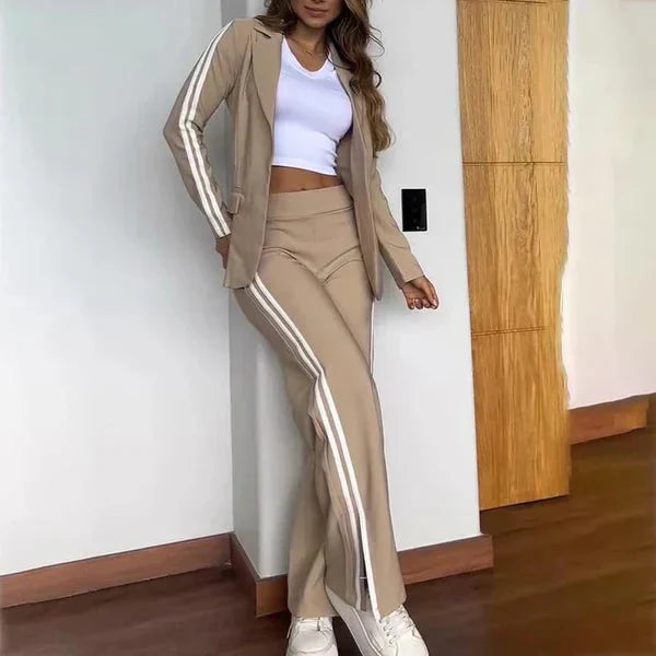 EOS | Set Freizeitblazer und Hose mit weitem Bein für Damen im Partnerlook