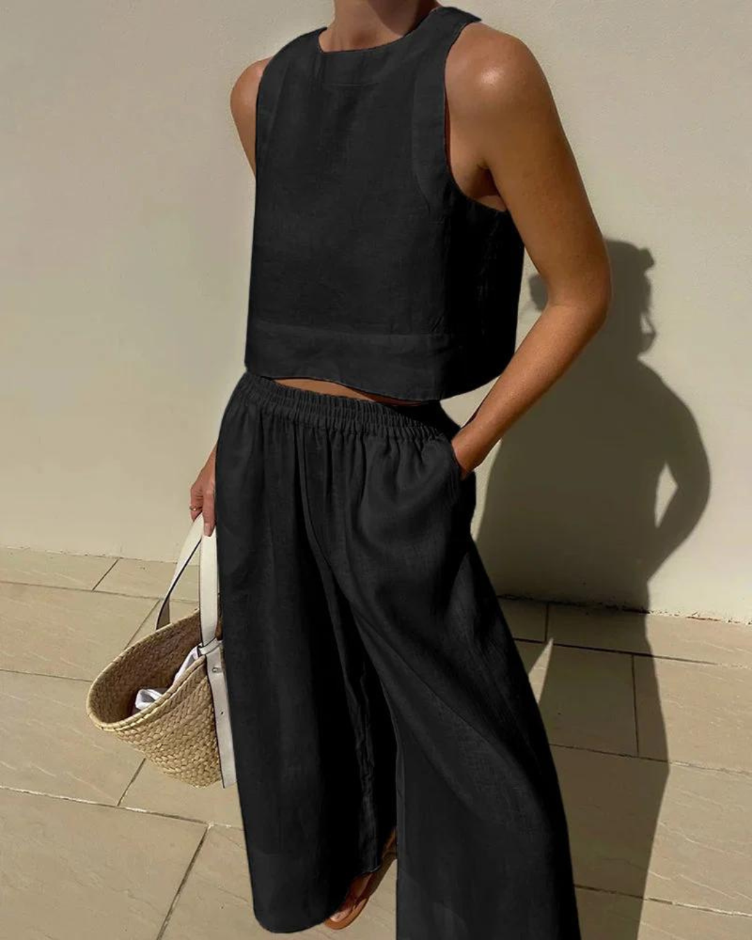 EOS | Set Passendes Crop Top und weite Hose für Frauen für den Sommer
