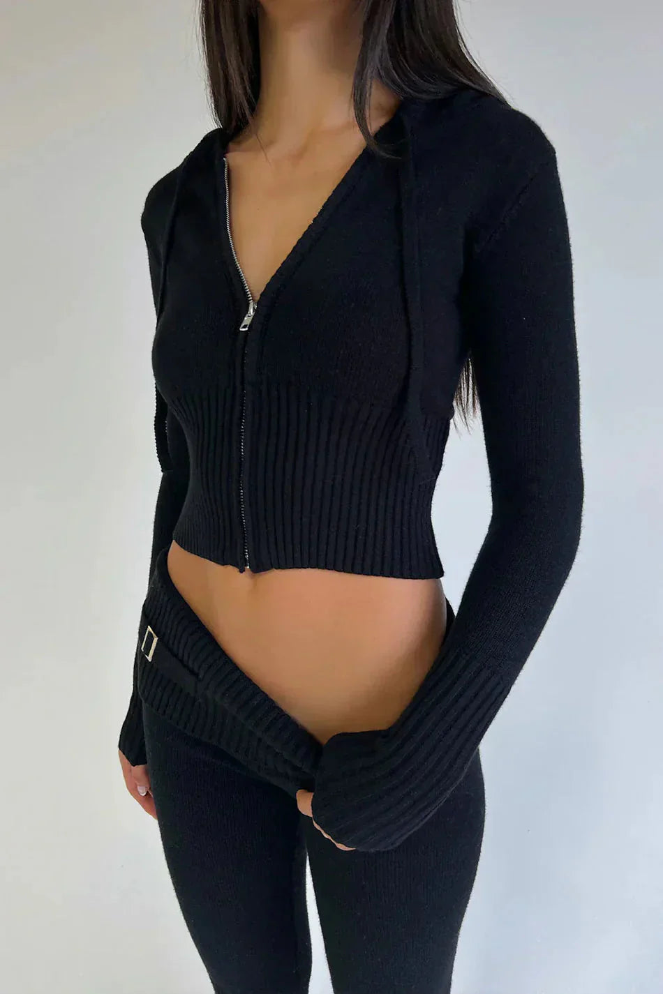 EOS | Strick Set Kapuzenjacke Strick Cardigan Strick Set Loungewear für Damen
