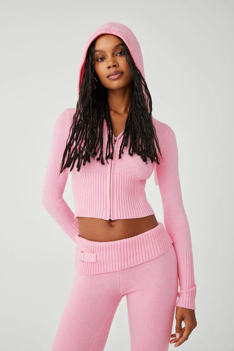 EOS | Strick Set Kapuzenjacke Strick Cardigan Strick Set Loungewear für Damen