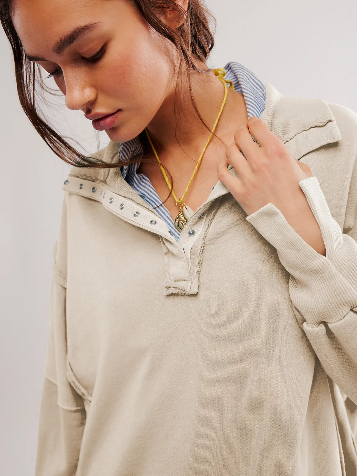 EOS - Lässiges Sweatshirt Mit Knöpfen Und Lampenärmeln
