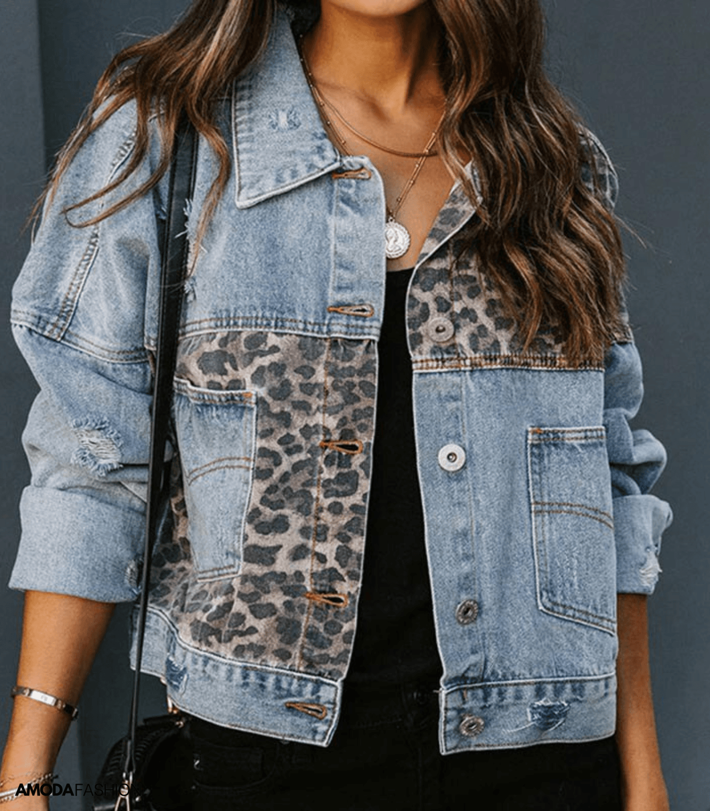 EOS | Jeansjacke mit Leopardenmuster