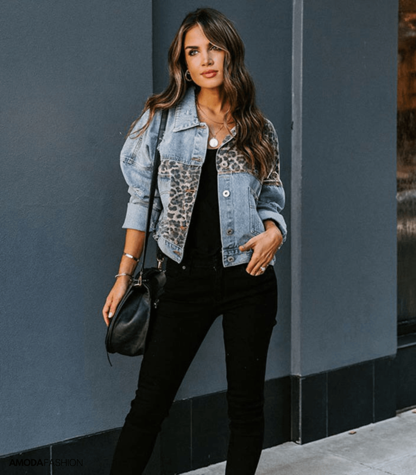EOS | Jeansjacke mit Leopardenmuster