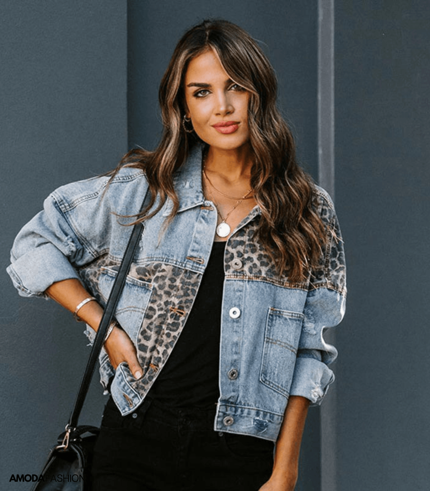 EOS | Jeansjacke mit Leopardenmuster