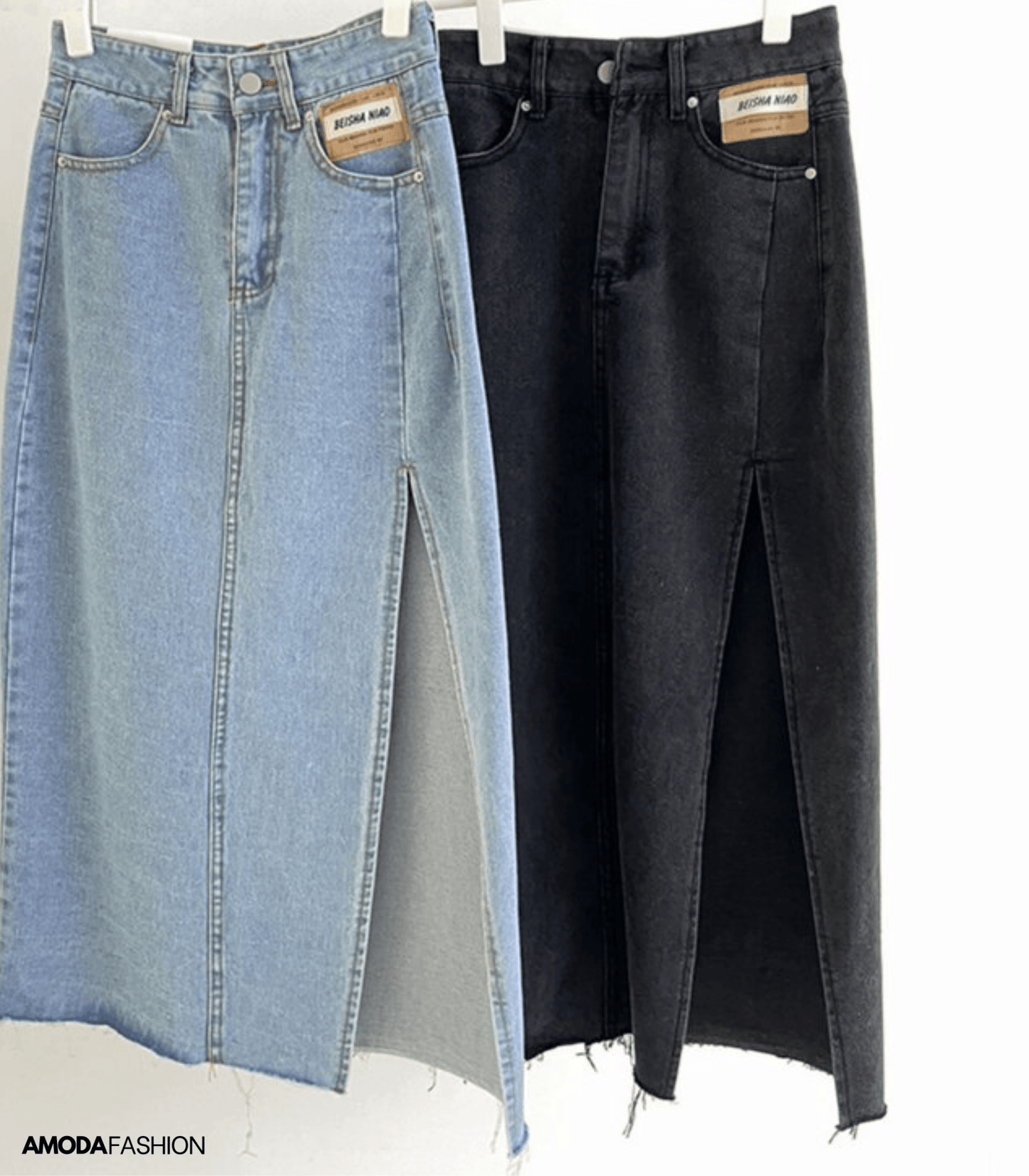 EOS | Langer Bleistift-Denimrock mit Seitenschlitz