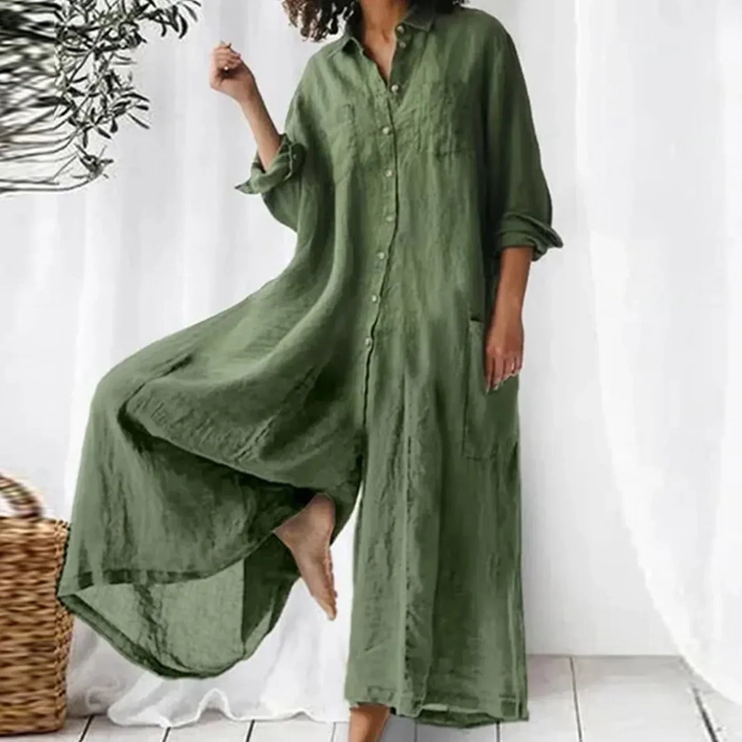 EOS | Zeitloser Leinen-Jumpsuit für Damen