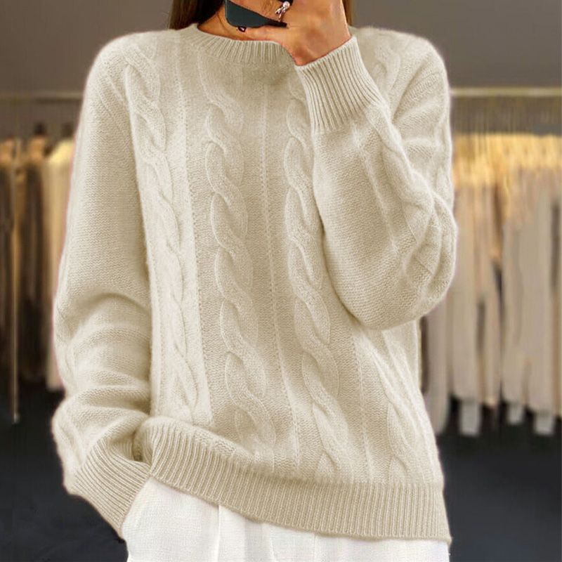 EOS | stylischer Pullover für Damen im Kabelstrickdesign
