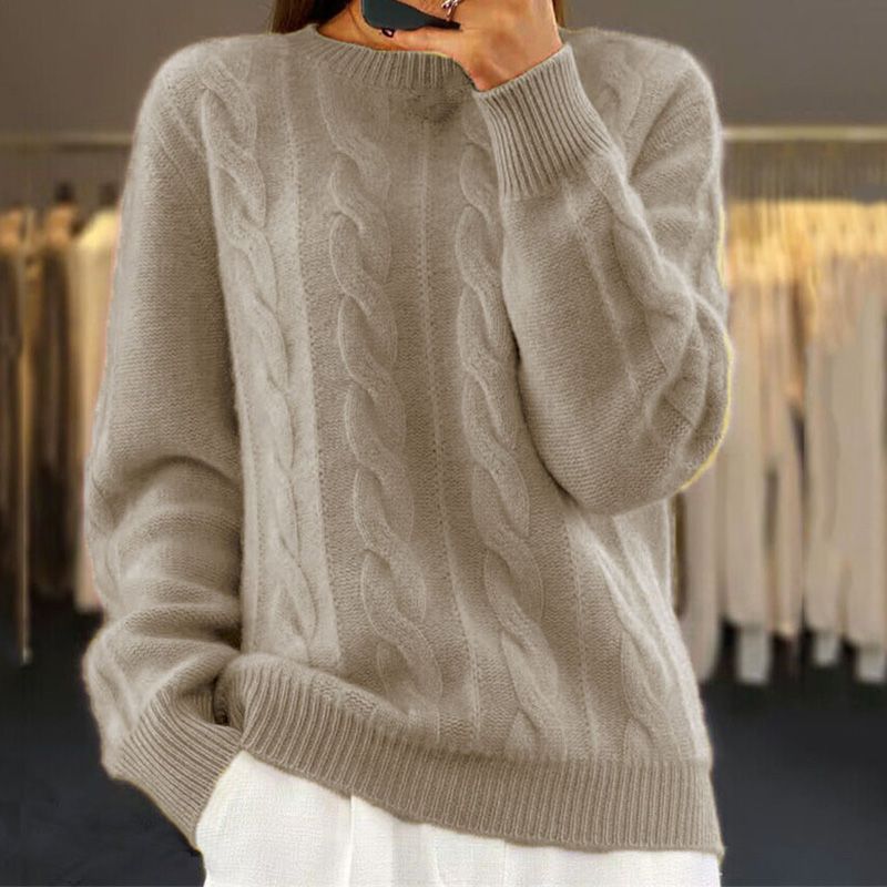 EOS | stylischer Pullover für Damen im Kabelstrickdesign