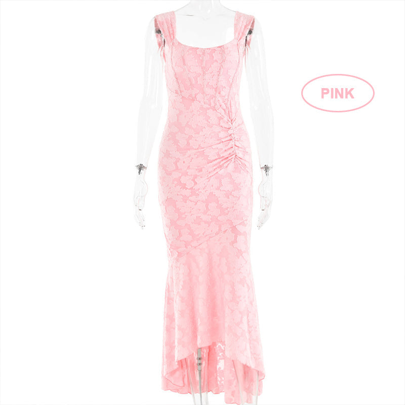 EOS | Sexy ärmelloses langes Fischschwanz-Kleid aus Jacquard