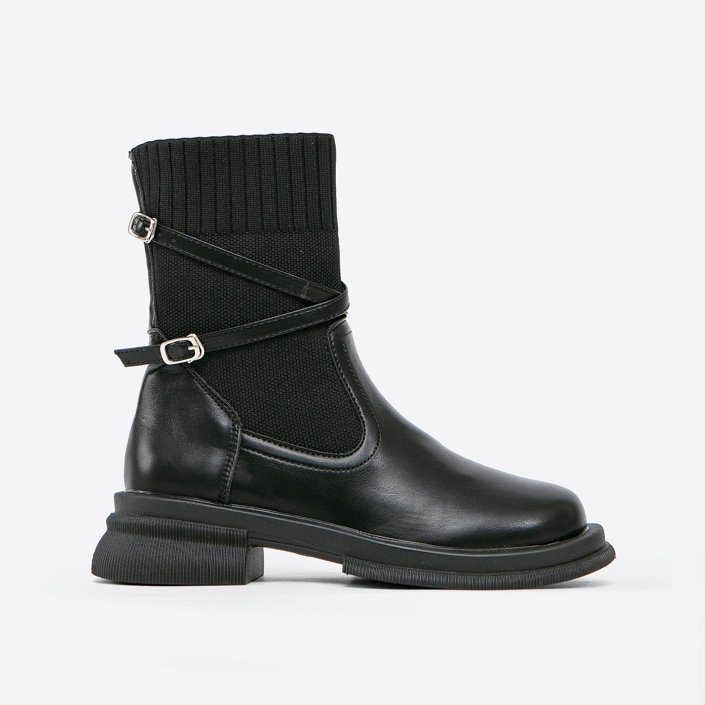 EOS | Elegante braune Stiefeletten mit Wickelriemen