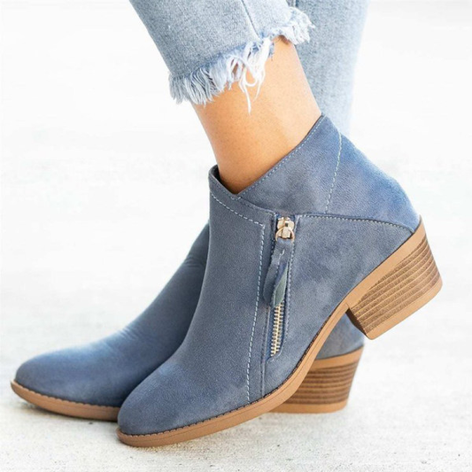 EOS | Bequeme halbhohe Lederstiefeletten für Damen