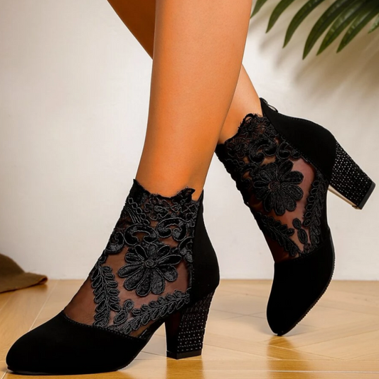 EOS | Bestickte High-Heel-Stiefel - Trendy Footwear