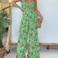 EOS | 2024 New Floral Hosenträger Jumpsuit mit weitem Bein