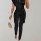 EOS | Luxuriöser Jumpsuit mit Schleifengürtel und Glitzerdetail
