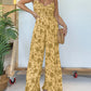 EOS | 2024 New Floral Hosenträger Jumpsuit mit weitem Bein