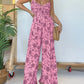 EOS | 2024 New Floral Hosenträger Jumpsuit mit weitem Bein