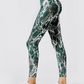 EOS | Damen Leggings mit hoher Taille und bronziertem Schlangenhautmuster