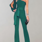 EOS | Luxuriöser Jumpsuit mit Schleifengürtel und Glitzerdetail