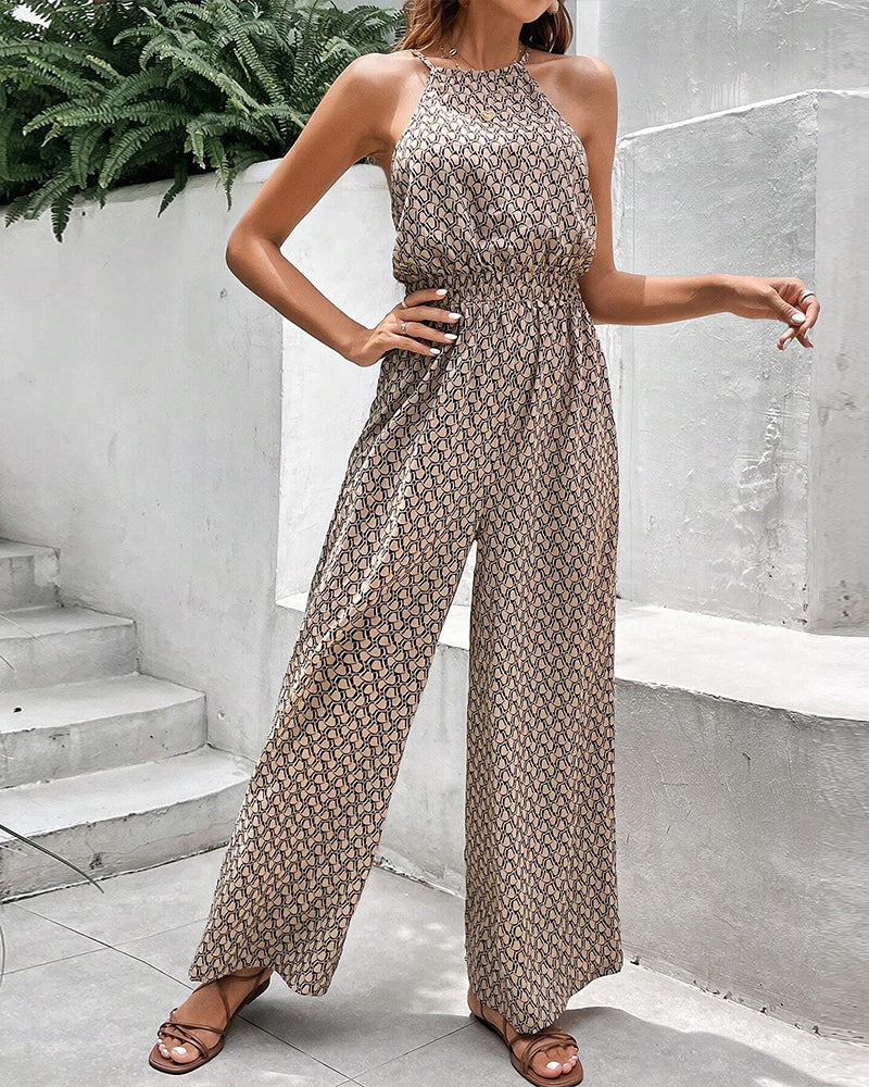EOS | Ärmelloser Jumpsuit mit aufhängendem Halsband