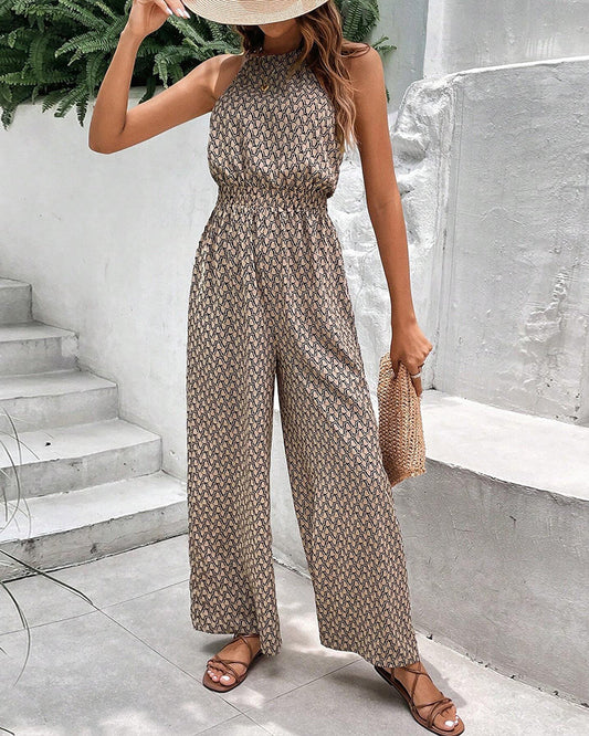 EOS | Ärmelloser Jumpsuit mit aufhängendem Halsband