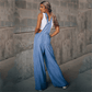 EOS | Overall Frauen ärmellose lockere Passform EOS | Jumpsuit mit weitem Bein
