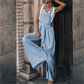 EOS | Overall Frauen ärmellose lockere Passform EOS | Jumpsuit mit weitem Bein
