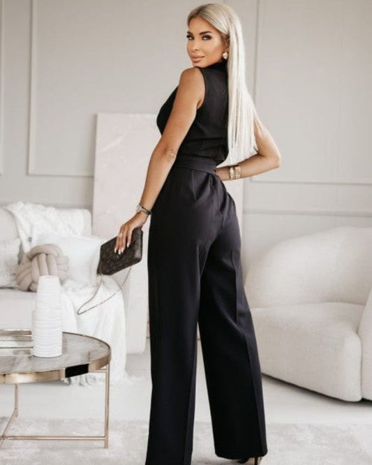 EOS | Jumpsuit ärmellos V Ausschnitt weit geschnittener Jumpsuit Damenbekleidung