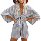 EOS | Playsuit mit Schleife Schwarz Braun