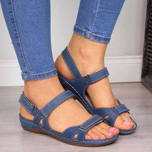 EOS | Bliss Clark Orthopädische Sommersandalen mit Klettverschluss für Frauen