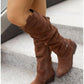 EOS | Stiefelette - Bequeme Wildleder-Ankle Boots mit Niedrigem Absatz für Damen