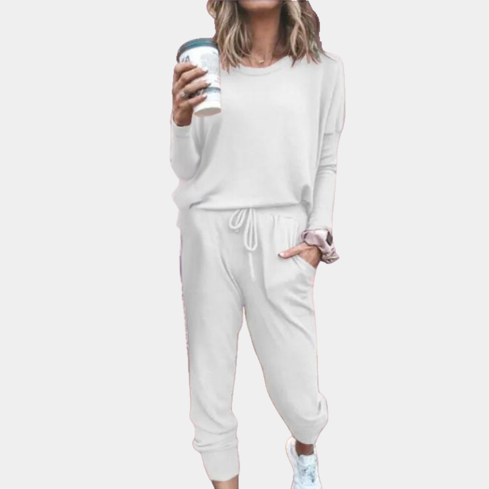 EOS | Set Langarm Lockere Passform Lounge Set Co Ord Set für Damen