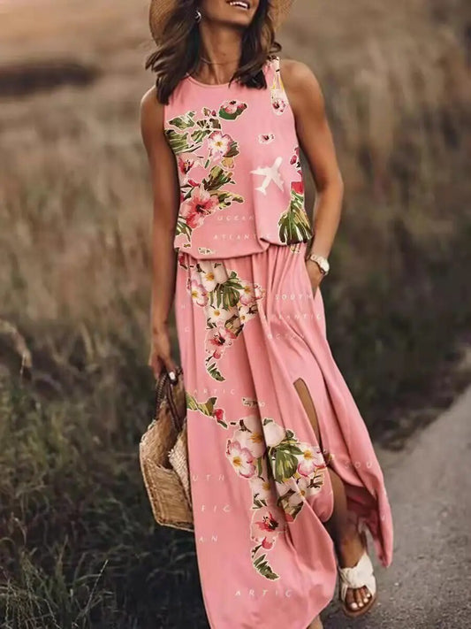 EOS | Sonnenkleid Floral Schlitz EOS | Kleid Sommerkleid