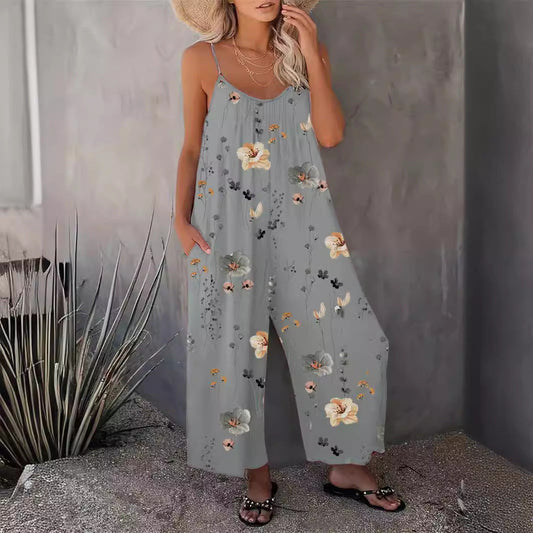 EOS | Heiß verkaufter bedruckter ärmelloser Jumpsuit
