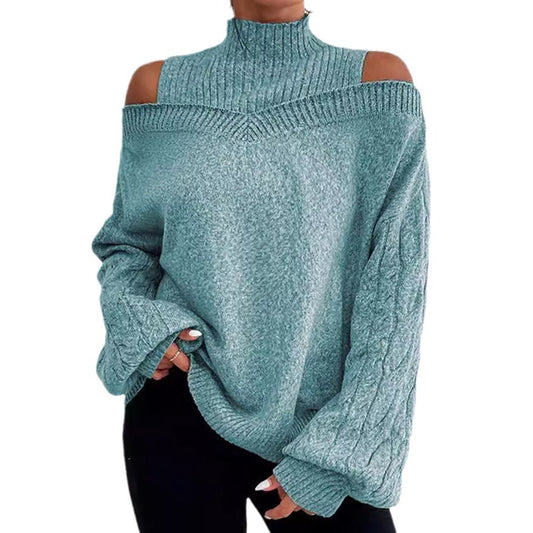 EOS | Oversized grenzüberschreitender Strickpullover für Frauen