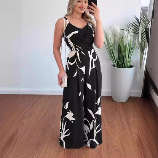 EOS | Eleganter Rückenausschnitt weiter Beinhosen-Jumpsuit