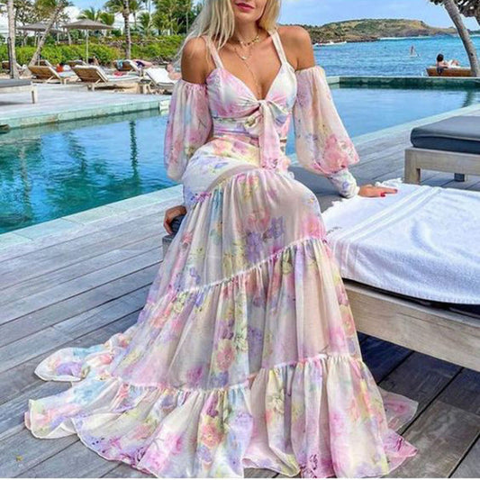 EOS | Sichte Strappy Flared Langes Kleid