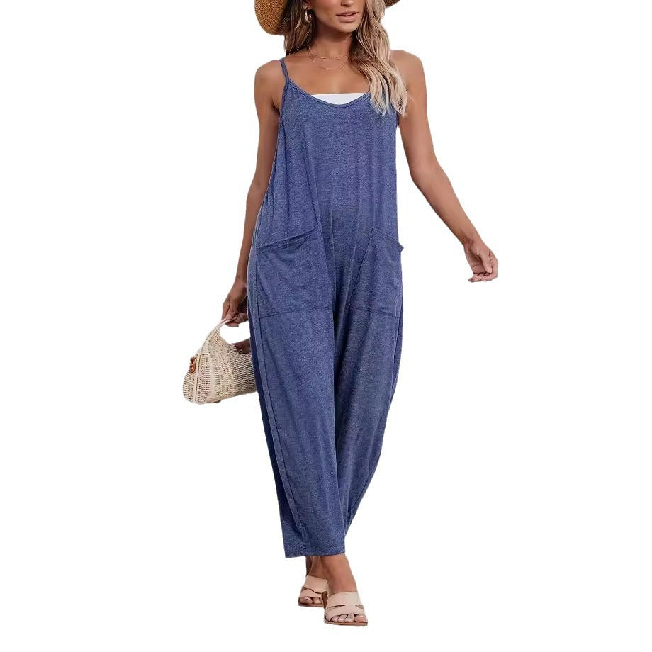 EOS | Trendiger Träger Strick-Jumpsuit