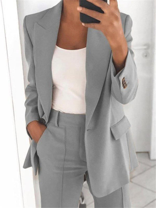 EOS | Revers Slim Fit Cardigan Elegantes Anzug Set